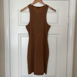 Brown mini dress